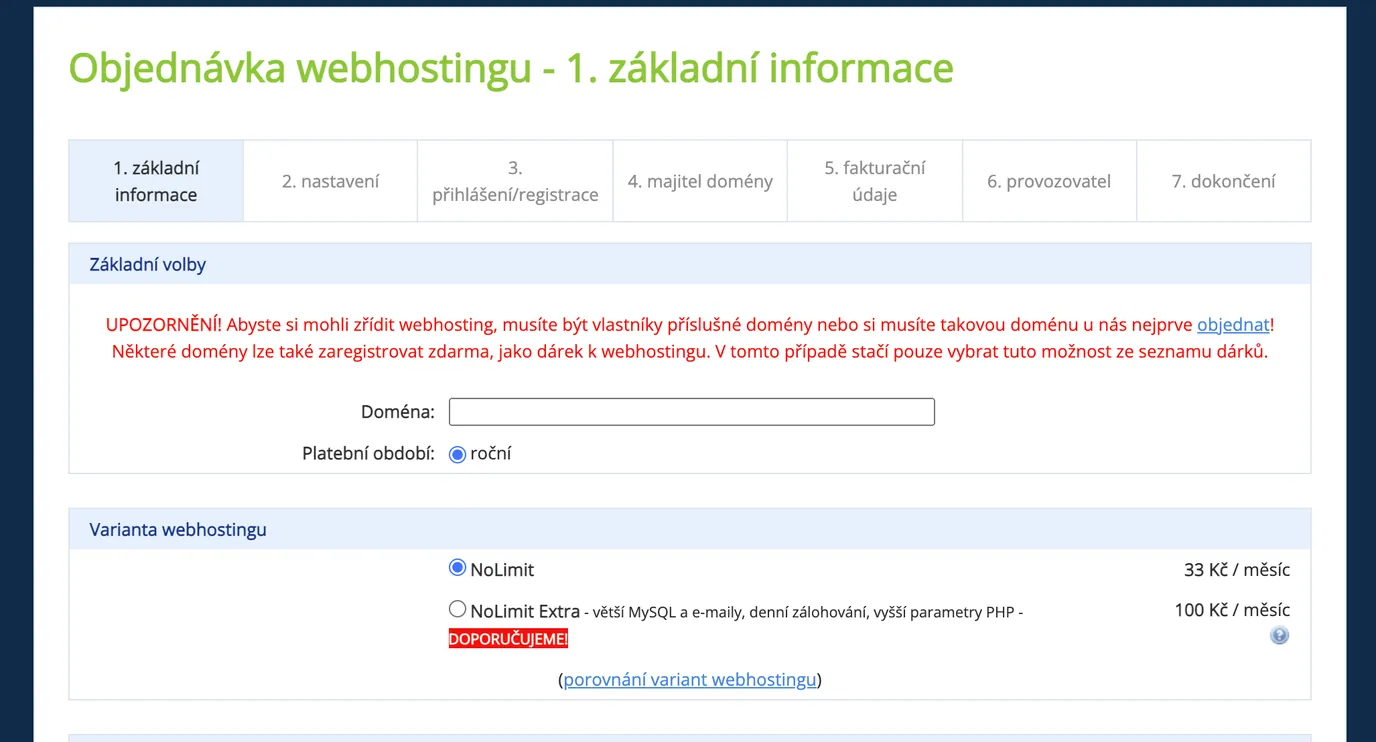 wedos hosting https