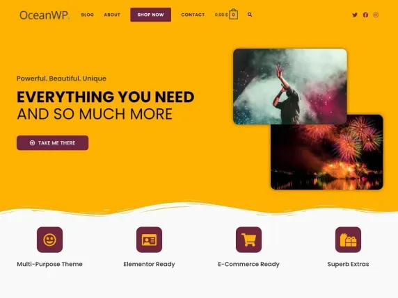 wordpress šablona oceanwp